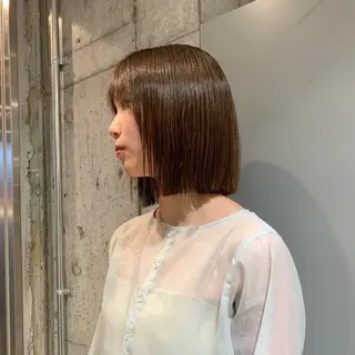 ショート カラー 🫧透明感カラー⭐️ チサ🧤のヘアスタイル
