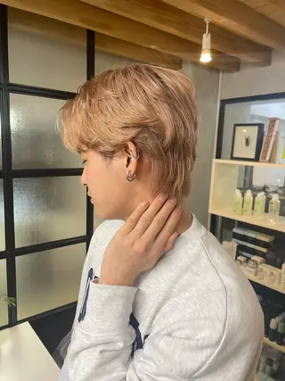 ショート カラー パーマ メンズ SAKURA    gifu所属・✂️メンズ特化✂️ 大城聖瑠のヘアスタイル