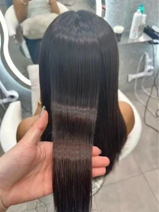 ミディアム ブリーチなし髪質改善 🎀はのん 韓国ヘアのヘアスタイル
