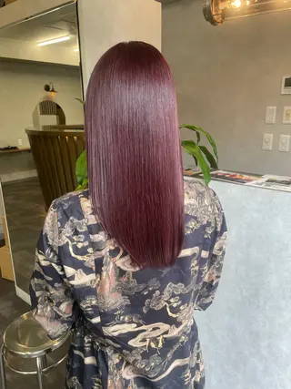 ロング 【髪質改善】 【酸性ストレート】のヘアスタイル