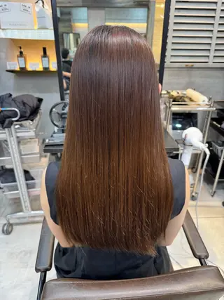 ロング rioカット無料縮毛 矯正♡韓国レイヤーのヘアスタイル