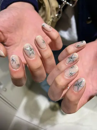 ネイル moca心斎橋所属・˚✧⁺⭐︎༚moca miyuu⁎⁺˳✧༚のネイルデザイン