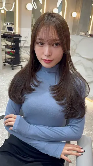 ロング 🎀しゅな/韓国 レイヤー/透明感♡のヘアスタイル