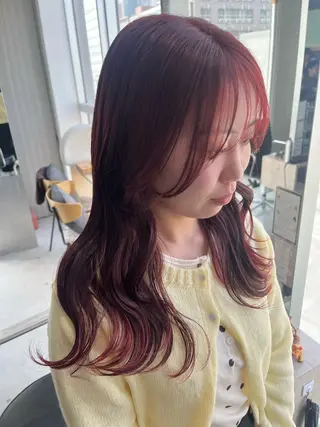 ロング カラー 暖色/まろベージュ/ シカタユウカのヘアスタイル