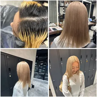 ミディアム カラー 茅ヶ崎/ハイトーン/ Ramuのヘアスタイル