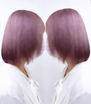 ミディアム カラー ハイトーンヘアセット 🦋yuri🦋のヘアスタイル