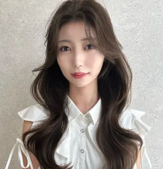 ロング カラー 🤎大人かわいい🤎 韓国レイヤー🤎力丸のヘアスタイル