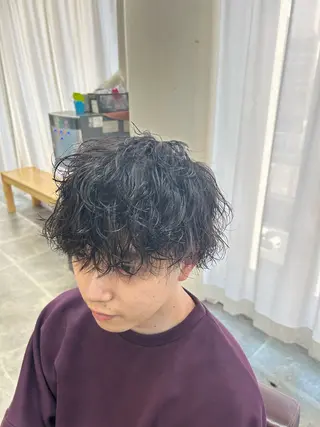 ショート パーマ メンズ CECIL hair なんば店所属・メンズパーマ 艶髪☆店長☆有馬のヘアスタイル