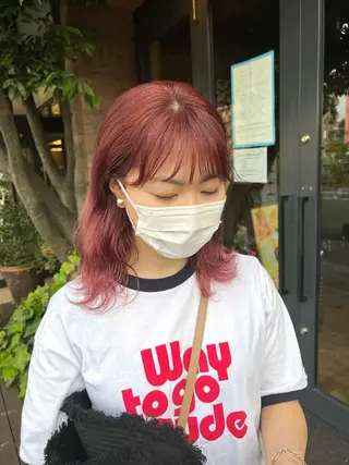 ミディアム カラー 毛流れフェザー スタイル🔹竹内凌のヘアスタイル