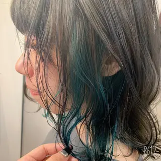 ミディアム カラー due hair所属・満足度🐼◎🌟🌈 村上栞菜のヘアスタイル