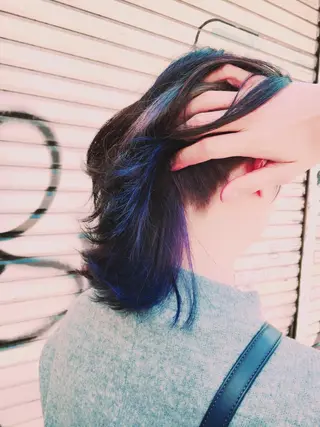 セミロング カラー パルーザ代表👑 YUYAのヘアスタイル