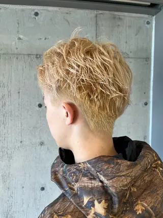 カラー メンズ 傷ませないカラー・ ボブ・リクト💥のヘアスタイル