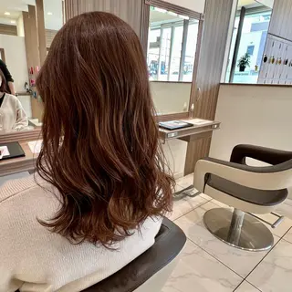 セミロング カラー 髪質改善/縮毛矯正 カット/佐野友尉のヘアスタイル