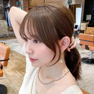 セミロング カラー パーマ モテ髪×トレンド💕 小顔レイヤー 金井のヘアスタイル