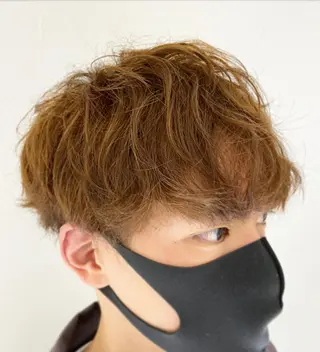 ミディアム カラー パーマ メンズ 柳澤 和也のヘアスタイル