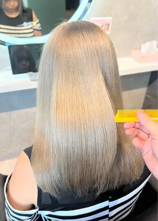 ミディアム カラー パーマ ヘアアレンジ 髪質改善SALON MIST＋所属・阪神尼崎駅徒歩2分 半個室サロン　小田稔のヘアスタイル