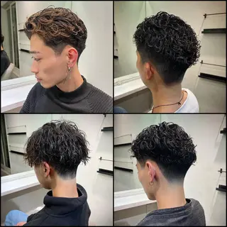 ショート カラー パーマ メンズ アイブロウ 京都駅メンズカット/ パーマ/Keigoのヘアスタイル