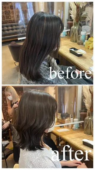 ミディアム カラー sohee【ソヒ】 305号室のヘアスタイル