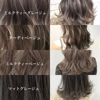 セミロング カラー ♡透け感カラー 大賀哲平♡のヘアスタイル