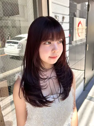 ミディアム カラー 🌷横浜/レイヤー /艶カラー🌷のヘアスタイル