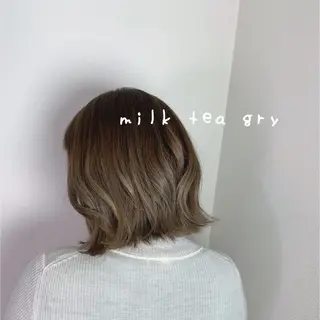 ショート カラー ボブウルフ／ボブ Satsuki【名駅のヘアスタイル