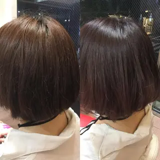 ショート カラー 手櫛でストレート/ 人生を変える美髪へのヘアスタイル