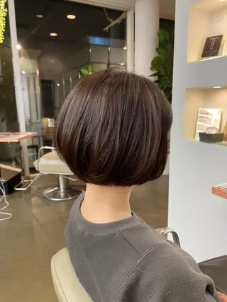 ショート 🍑まき/カット /髪質改善カラー🍑のヘアスタイル
