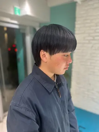 ミディアム カラー メンズ LeeHorie miuのヘアスタイル