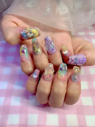 ネイル シェアサロンLei.g(レイジー)所属・3Dアートネイル💗 都築レナのネイルデザイン