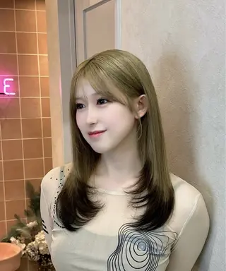 セミロング 新宿/韓国レイヤー/ 髪質改善/佐藤航のヘアスタイル