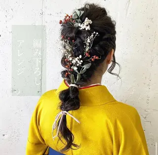 ヘアアレンジ 🦋ミルクティーベー ジュ🦋mayukiのヘアスタイル