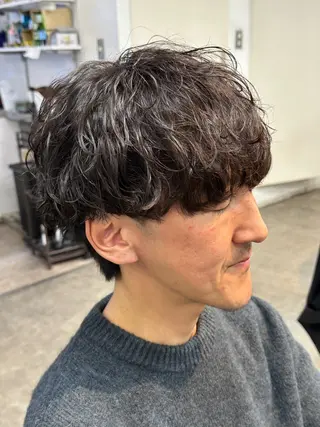 パーマ メンズ fifth men's原宿所属・fifth/原宿/ シャドウパーマ/カズのヘアスタイル