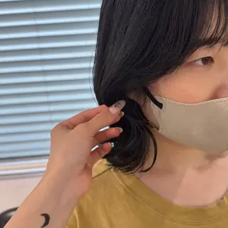 ミディアム 縮毛矯正/暗めカラー AYANO 💗🪽のヘアスタイル
