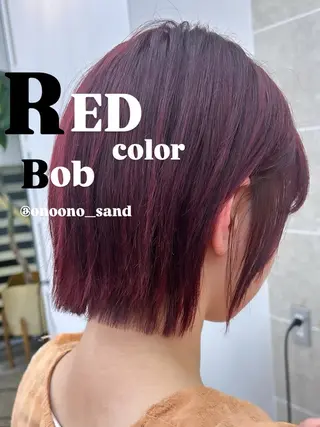 ミディアム カラー 表参道パツッとボブ 美容師♡ゆいかのヘアスタイル