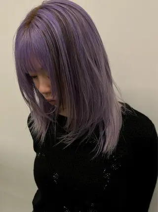 ミディアム カラー yuan tanakaのヘアスタイル