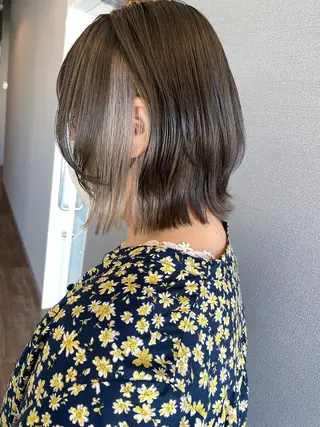 ミディアム カラー 似合わせカラーパーマ 🌿kitin米川のヘアスタイル