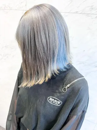 ミディアム カラー Bei Licoldo.Atole  ベイリコルド アトリ所属・ブリーチ、縮毛 髪質改善　宮城一真のヘアスタイル