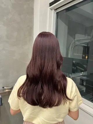 セミロング INORI|艶カラ ー|フェイスレイヤーのヘアスタイル