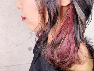 ミディアム カラー 福森 みずきのヘアスタイル