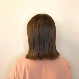 ミディアム カラー TIECHEL所属・韓国ナチュラル・ ベージュ/落合夏希のヘアスタイル