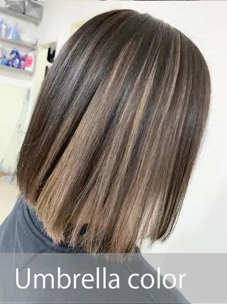 ミディアム カラー PEQSS HAIRのヘアスタイル