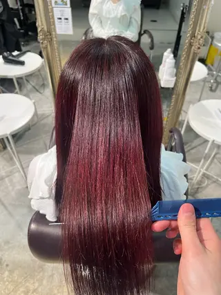 ロング カラー フェザーパーマ🌙 毛流れ yuzukiのヘアスタイル