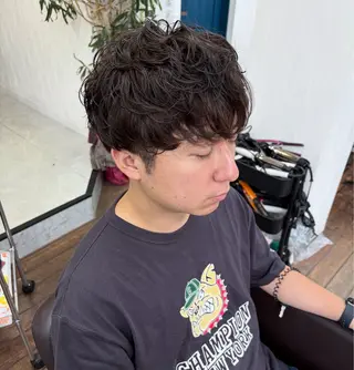 パーマ メンズ メンズサロン　アソビ元町店所属・メンズカット✨ メンズパーマ聖のヘアスタイル