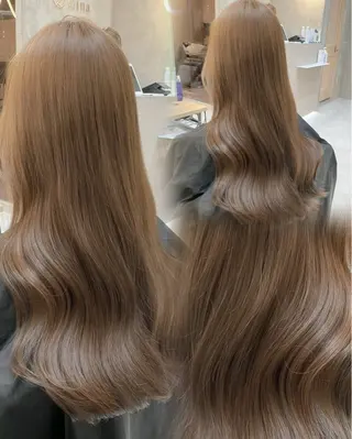 セミロング カラー ヘアアレンジ 藤岡 誠也のヘアスタイル
