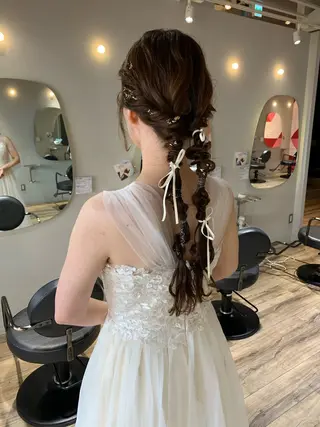 ロング ヘアアレンジ ブリーチ/アレンジ 天満/chihiroのヘアスタイル