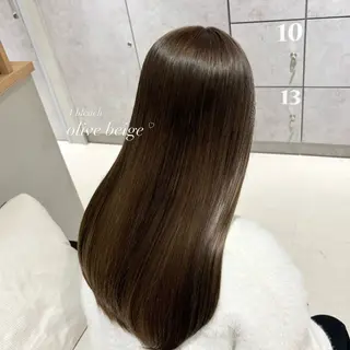 ロング カラー 𝒎𝒐𝒆🩰 名駅/ヘアメ/暖色♡のヘアスタイル