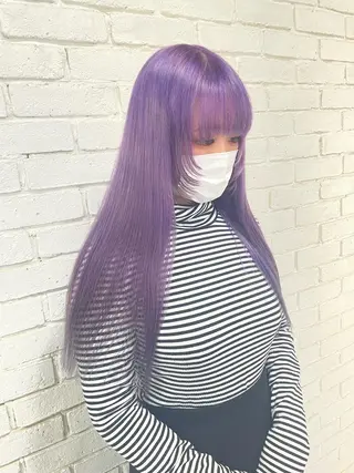 ロング カラー 艶ハイトーン👑♡ NATSUKIのヘアスタイル