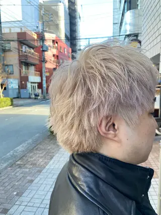 カラー メンズ メンズブリーチカラー /パーマ ごーた立川のヘアスタイル