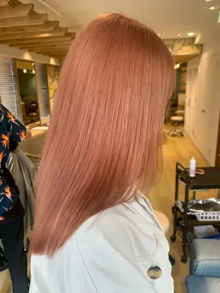 セミロング 渋谷ハイトーン/ デザインカラー阿部のヘアスタイル