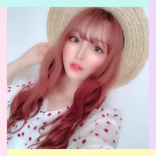 ロング カラー れん/ハイトーン /エクステ/韓国風のヘアスタイル